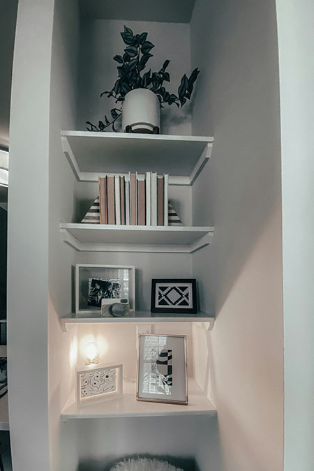 Built-in shelves